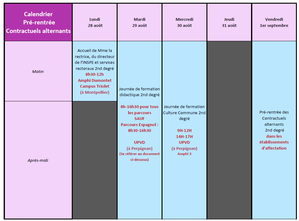Planning PERPIGNAN CONTR ALT 2ND DEGRE 2023 2024