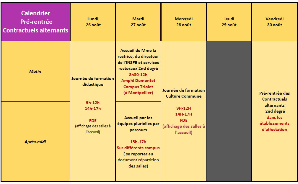 PLANNING CA MONTPELLIER 24 25